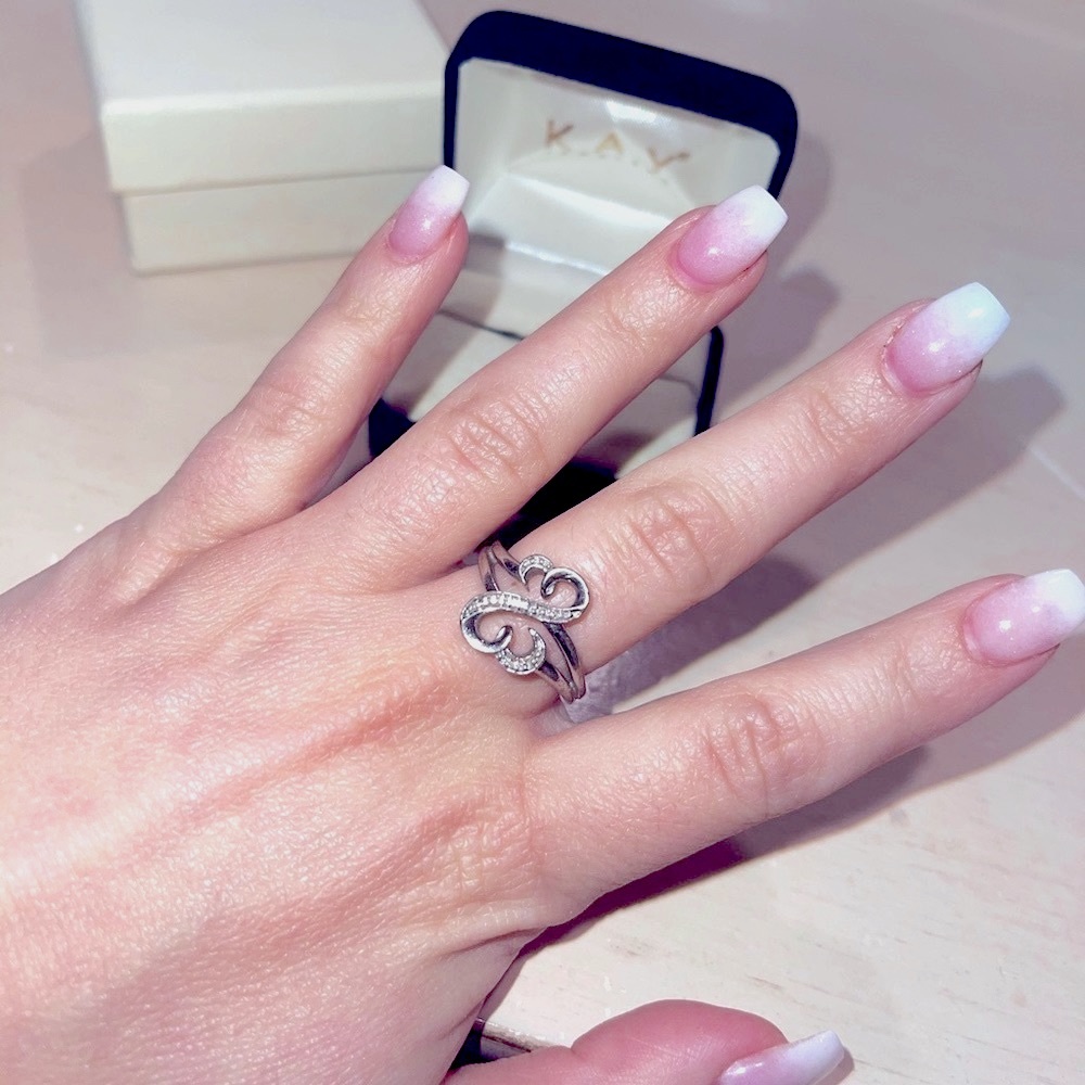 Kay Jewelers Open Hearts Ring - Sterling Silver